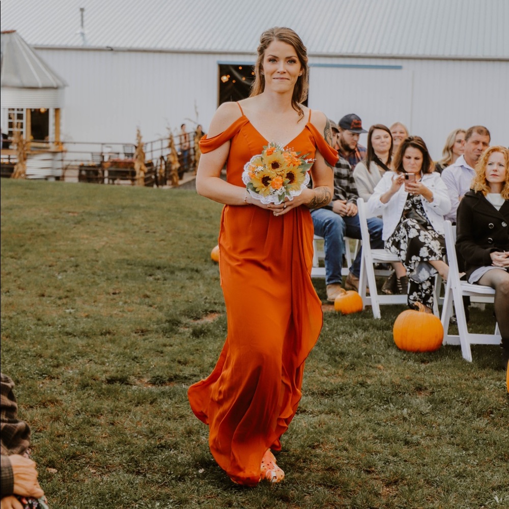 Bridesmaids dress sienna orange